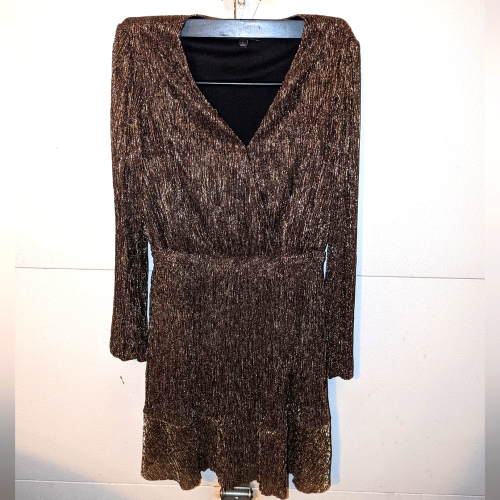 Banana Republic Factory Gold Dress, Large